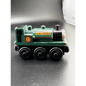 Peter Sam Thomas & Friends Train Wooden Railway Engine #4 2001 Vtg READ